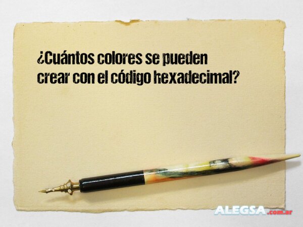 ¿Cuántos colores se pueden crear con el código hexadecimal?