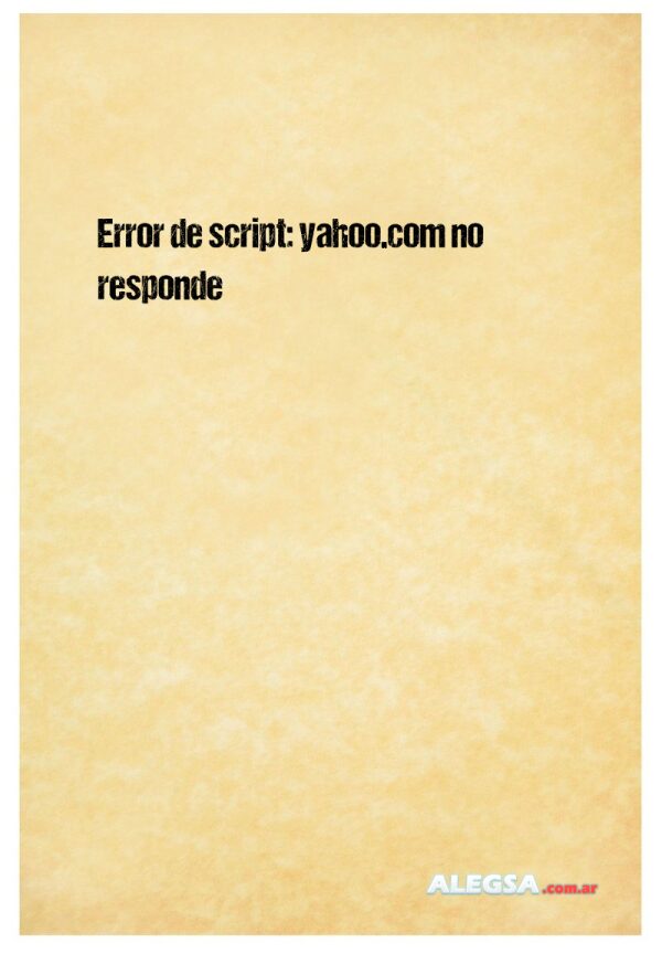 Error de script: yahoo.com no responde