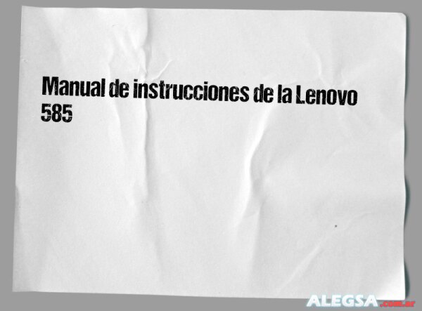 Manual de instrucciones de la Lenovo 585