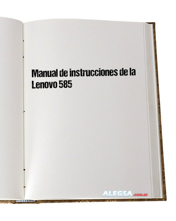 Manual de instrucciones de la Lenovo 585