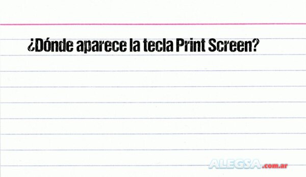 ¿Dónde aparece la tecla Print Screen?