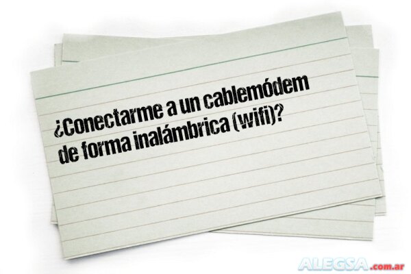 ¿Conectarme a un cablemódem de forma inalámbrica (wifi)?