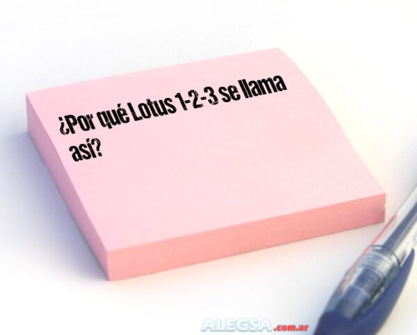 ¿Por qué Lotus 1-2-3 se llama así?