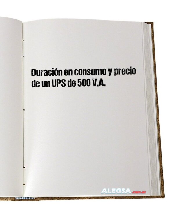 Duración en consumo y precio de un UPS de 500 V.A.