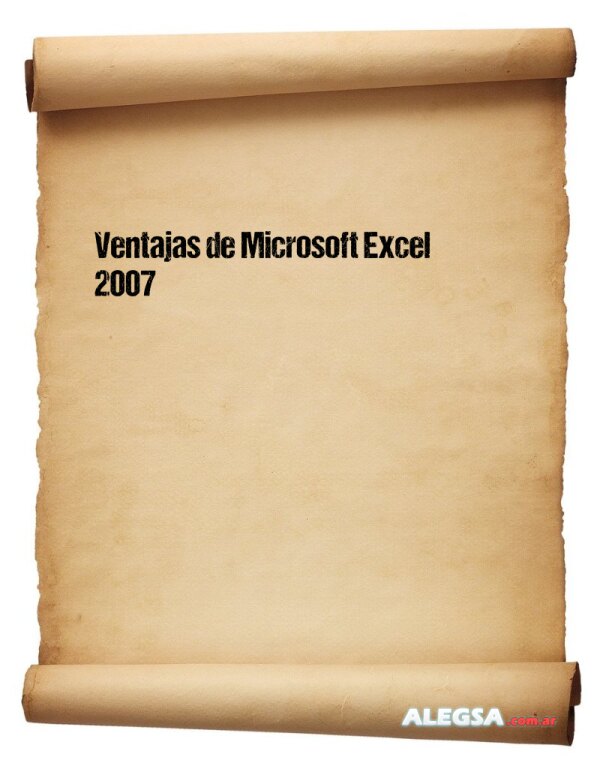 Ventajas de Microsoft Excel 2007