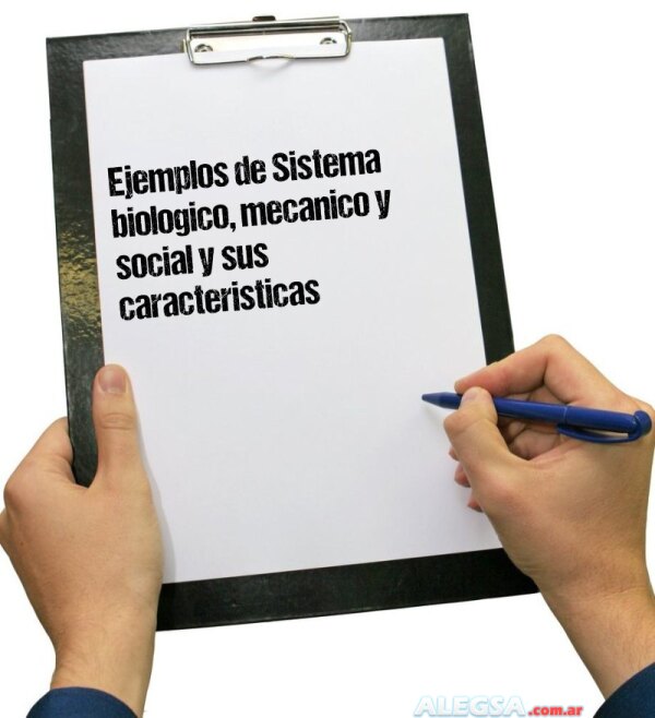 Ejemplos de Sistema biologico, mecanico y social y sus caracteristicas