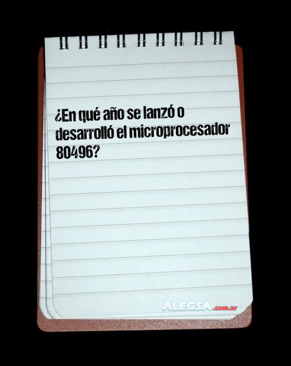 ¿En qué año se lanzó o desarrolló el microprocesador 80496?