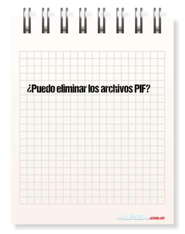 ¿Puedo eliminar los archivos PIF?