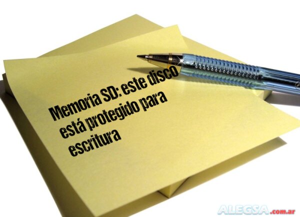 Memoria SD: este disco está protegido para escritura