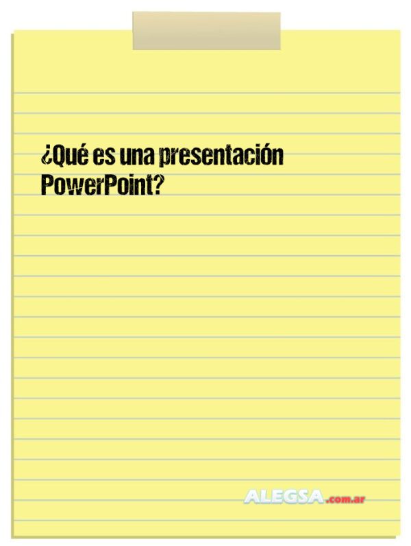 ¿Qué es una presentación PowerPoint?