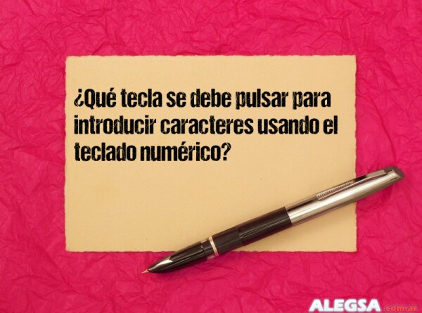 ¿Qué tecla se debe pulsar para introducir caracteres usando el teclado numérico?