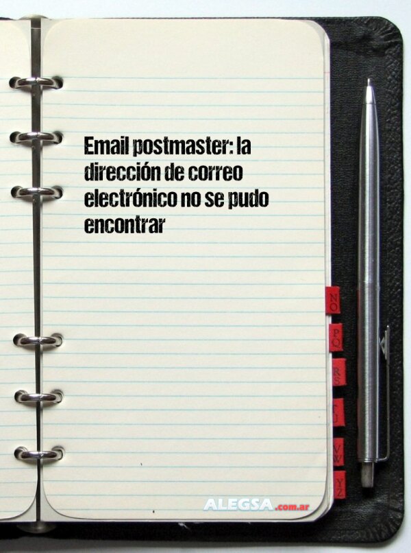 Email postmaster: la dirección de correo electrónico no se pudo encontrar