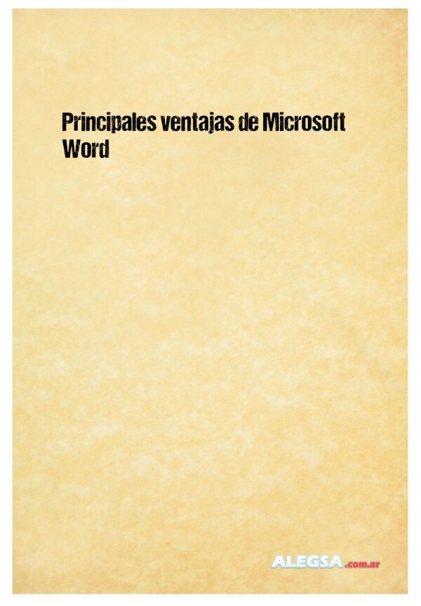 Principales ventajas de Microsoft Word