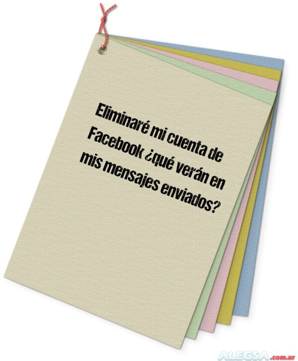 Eliminaré mi cuenta de Facebook ¿qué verán en mis mensajes enviados?