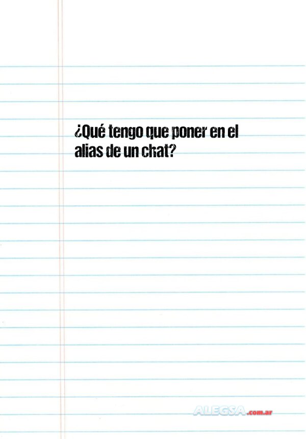 ¿Qué tengo que poner en el alias de un chat?