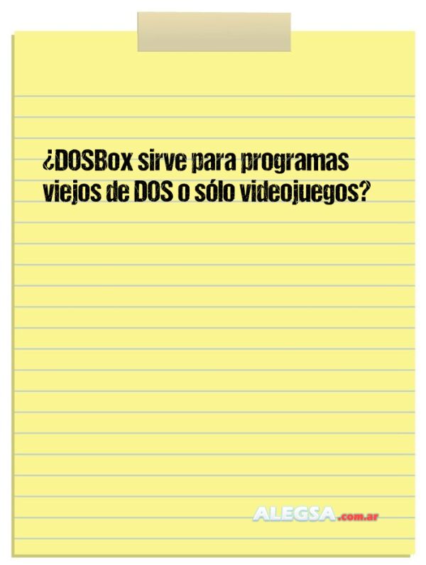 ¿DOSBox sirve para programas viejos de DOS o sólo videojuegos?