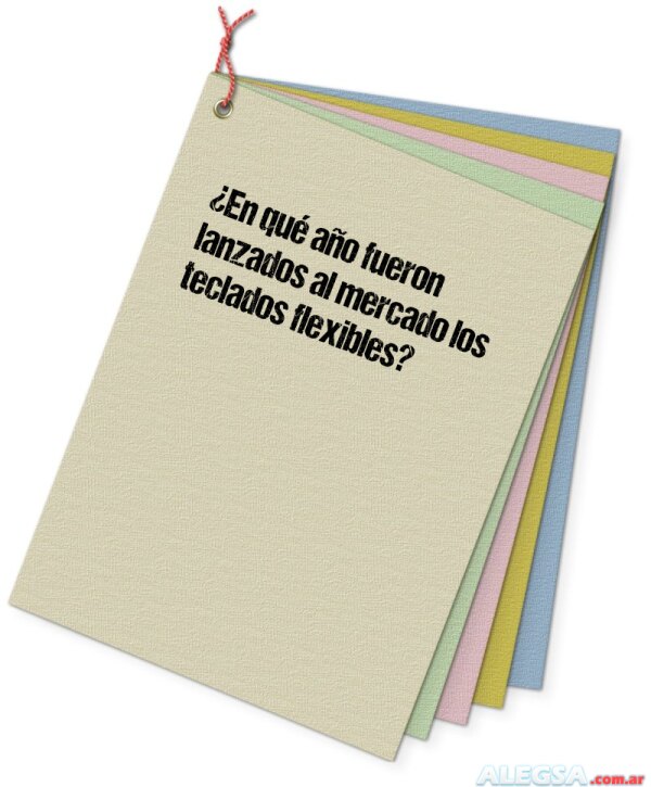 ¿En qué año fueron lanzados al mercado los teclados flexibles?