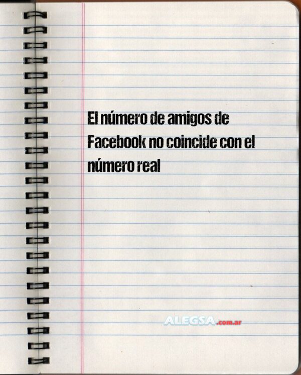 El número de amigos de Facebook no coincide con el número real