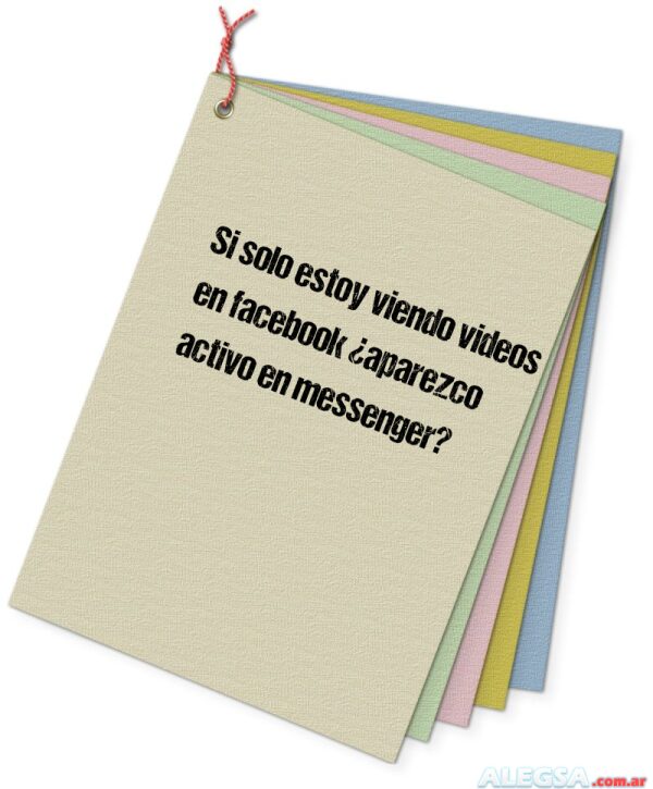 Si solo estoy viendo videos en facebook ¿aparezco activo en messenger?