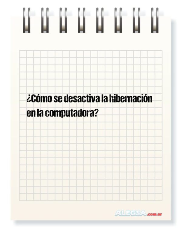 ¿Cómo se desactiva la hibernación en la computadora?