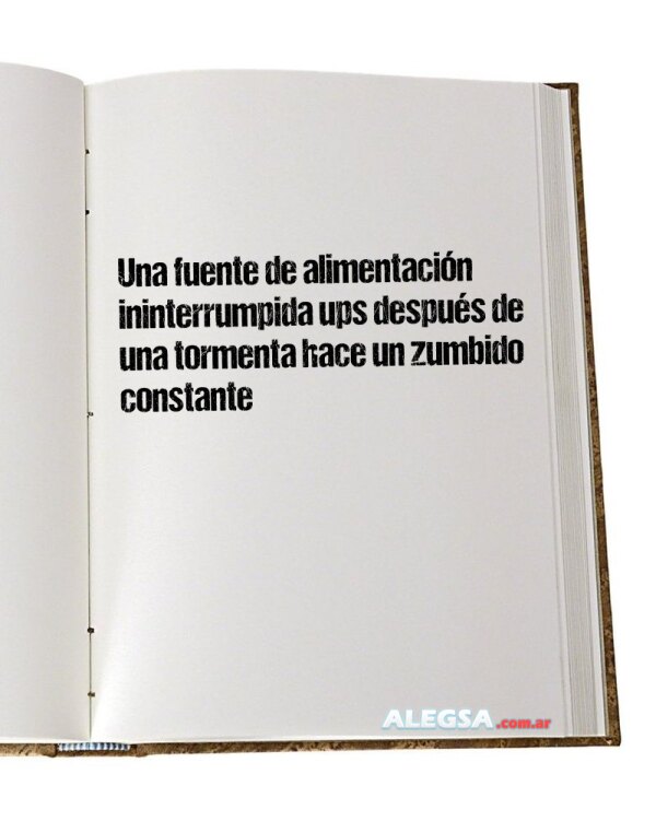 Una fuente de alimentación ininterrumpida ups después de una tormenta hace un zumbido constante