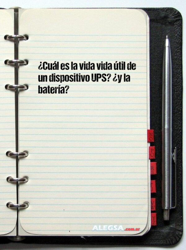 ¿Cuál es la vida vida útil de un dispositivo UPS? ¿y la batería?
