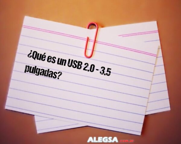 ¿Qué es un USB 2.0 - 3.5 pulgadas?