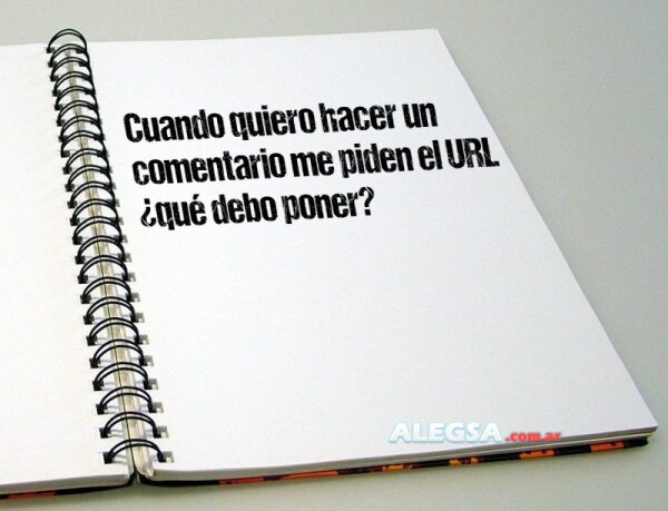 Cuando quiero hacer un comentario me piden el URL ¿qué debo poner?