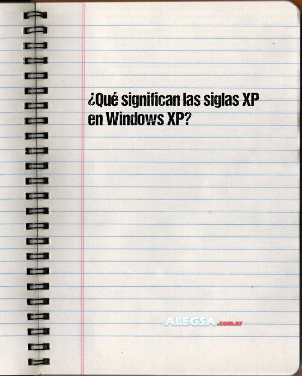 ¿Qué significan las siglas XP en Windows XP?