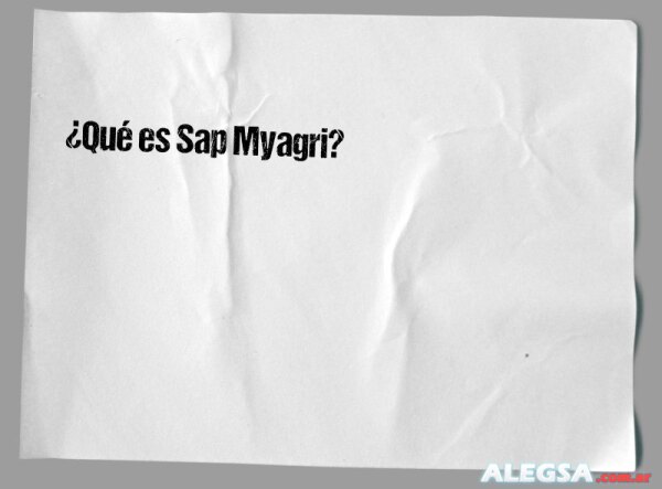 ¿Qué es Sap Myagri?