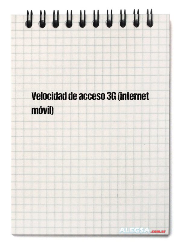 Velocidad de acceso 3G (internet móvil)