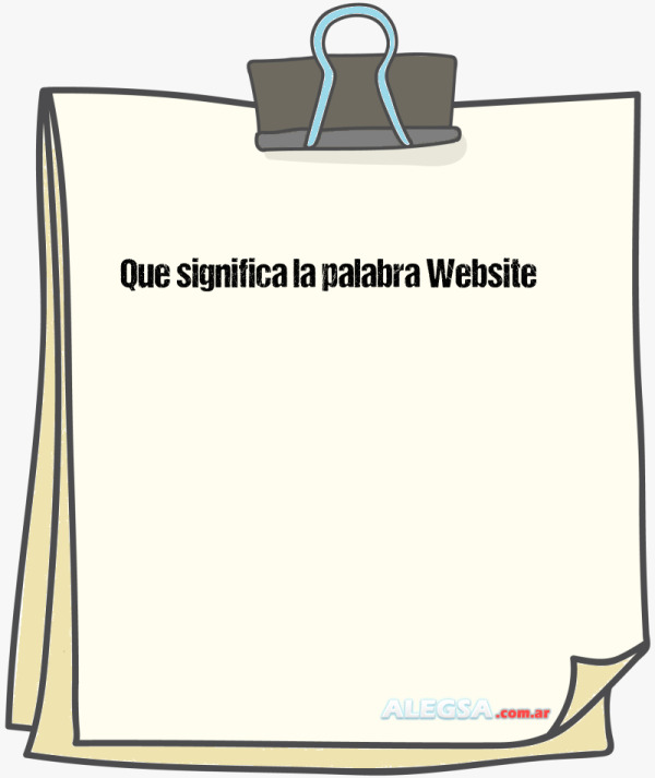 Que significa la palabra Website