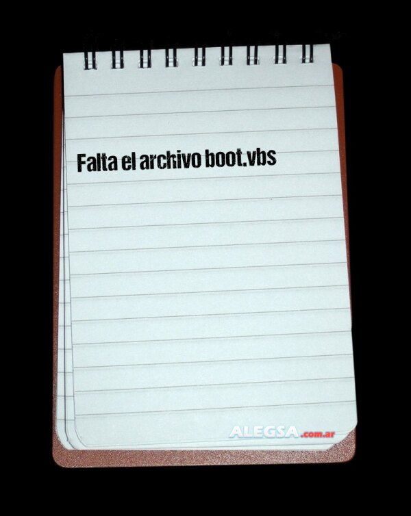 Falta el archivo boot.vbs