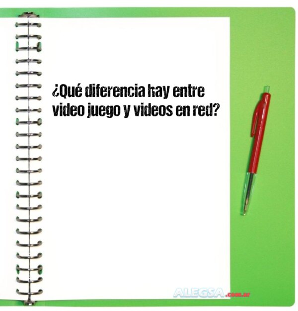 ¿Qué diferencia hay entre video juego y videos en red?