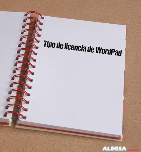 Tipo de licencia de WordPad