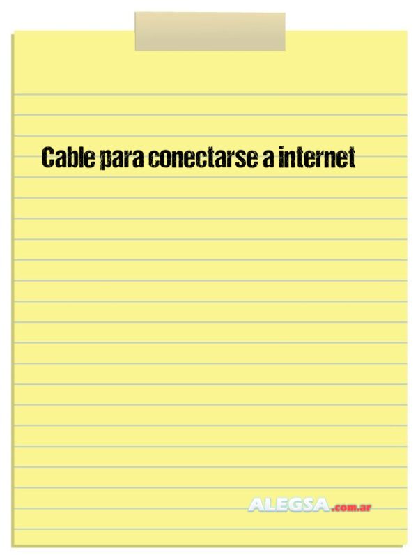 Cable para conectarse a internet
