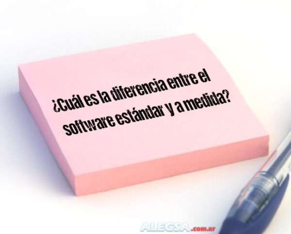 ¿Cuál es la diferencia entre el software estándar y a medida?