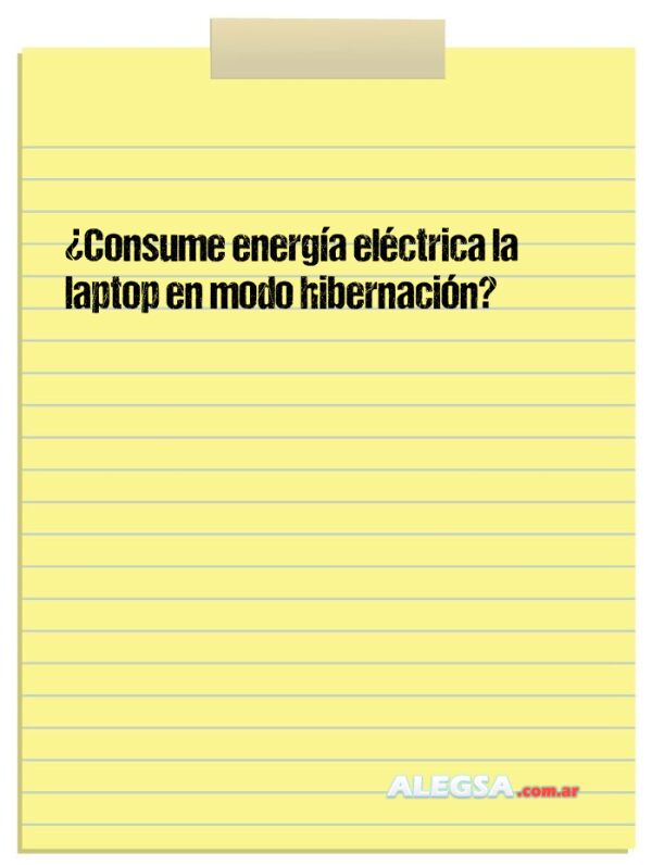 ¿Consume energía eléctrica la laptop en modo hibernación?
