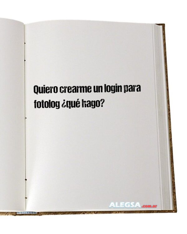 Quiero crearme un login para fotolog ¿qué hago?