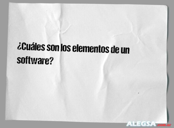¿Cuáles son los elementos de un software?