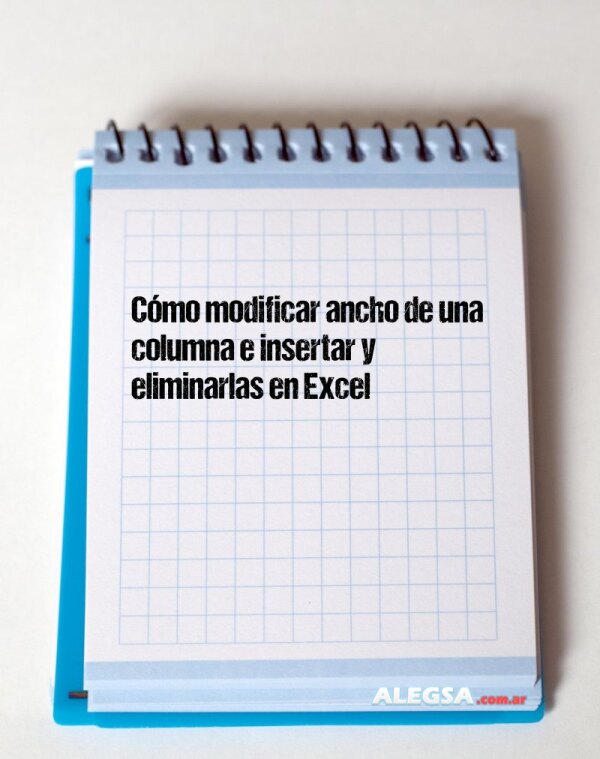 Cómo modificar ancho de una columna e insertar y eliminarlas en Excel