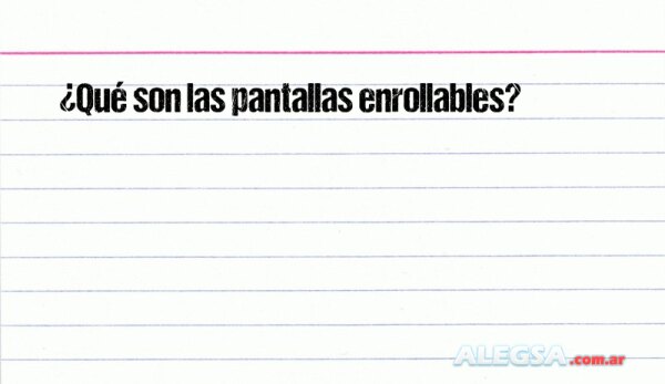 ¿Qué son las pantallas enrollables?