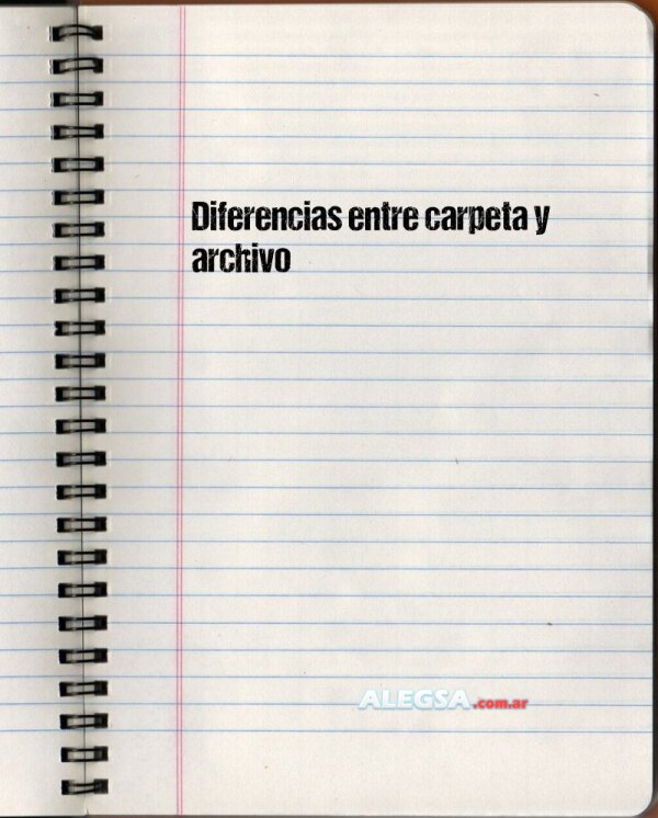 Diferencias entre carpeta y archivo