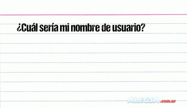 ¿Cuál sería mi nombre de usuario?