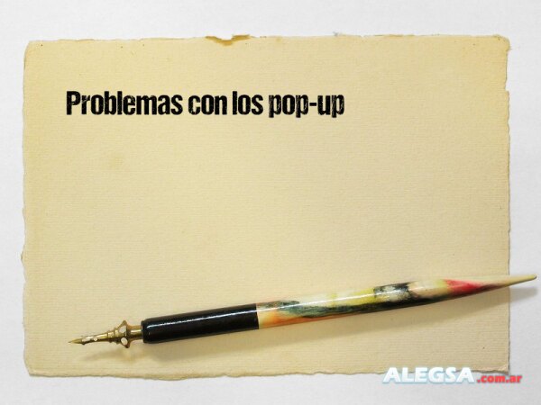 Problemas con los pop-up