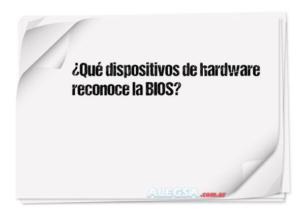 ¿Qué dispositivos de hardware reconoce la BIOS?