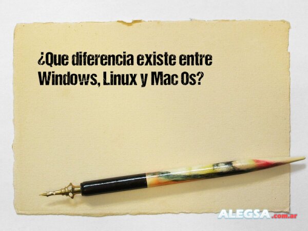 ¿Que diferencia existe entre Windows, Linux y Mac Os?