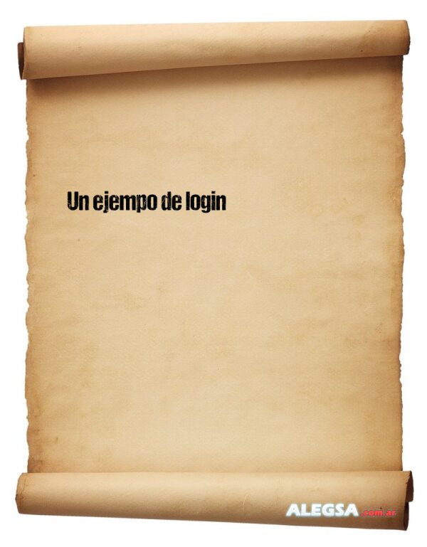 Un ejempo de login