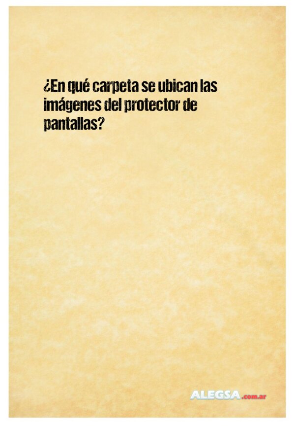 ¿En qué carpeta se ubican las imágenes del protector de pantallas?