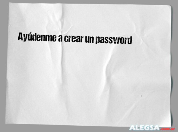Ayúdenme a crear un password